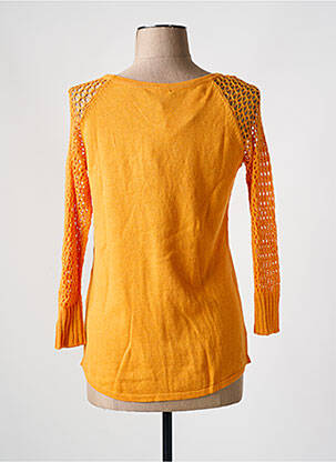 Pull coupe cintrée manches longues orange MARBLE femme
