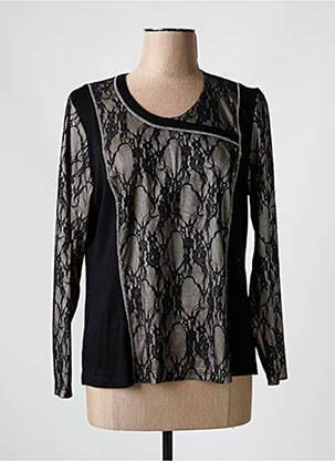 T-shirt manches longues manches longues noir GUY DUBOUIS femme