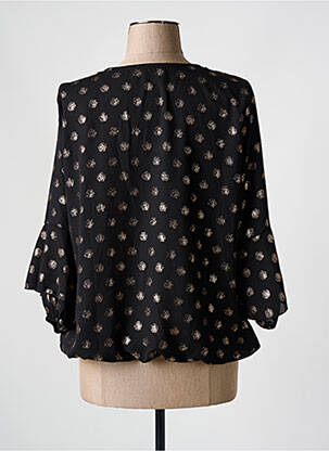 Blouse tissage popeline manches longues noir TELMAIL femme