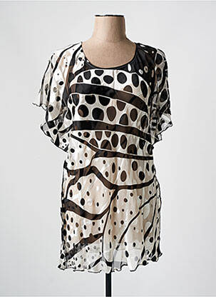 Tunique manches courtes légère et transparente noir JEAN DELFIN femme