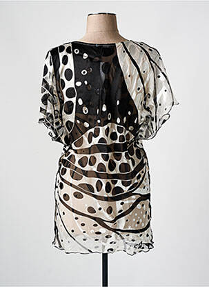 Tunique manches courtes légère et transparente noir JEAN DELFIN femme