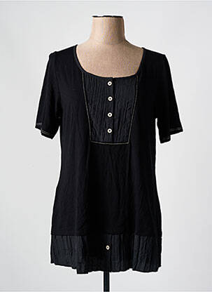 T-shirt stretch manches courtes noir TELMAIL femme