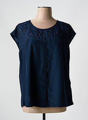 T-shirt coupe cintrée manches courtes bleu FRED SABATIER femme