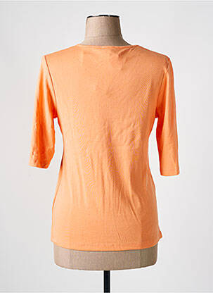 T-shirt col v manches courtes orange MARBLE femme