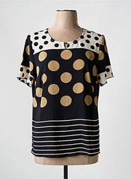 Blouse manches courtes manches courtes noir TELMAIL femme