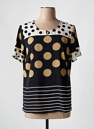 Blouse manches courtes manches courtes noir TELMAIL femme
