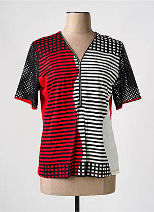 T-shirt imprimé fantaisie manches courtes rouge MERI & ESCA femme
