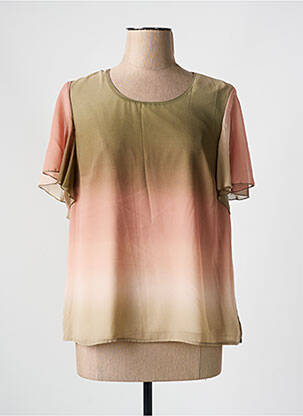 T-shirt coupe droite manches courtes vert MERI & ESCA femme