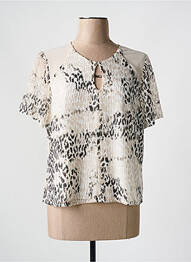 T-shirt imprimé fantaisie manches courtes beige MERI & ESCA femme