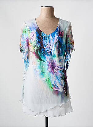 Tunique manches courtes bleu JEAN DELFIN pour femme