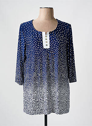 Tunique manches longues bleu PLURIELLES pour femme