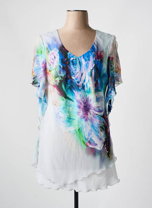 Tunique manches courtes bleu JEAN DELFIN pour femme