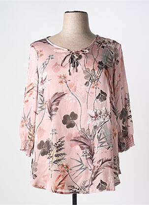 Tunique manches longues col rond rose FRED SABATIER femme