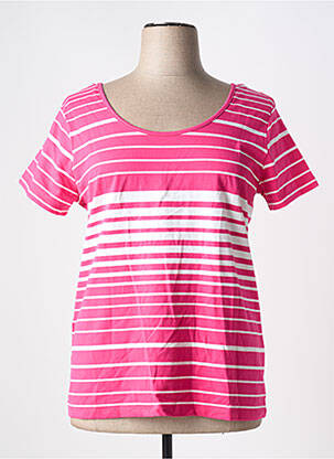 T-shirt stretch manches courtes rose MARBLE femme