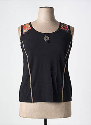 Débardeur stretch sans manche noir TELMAIL femme