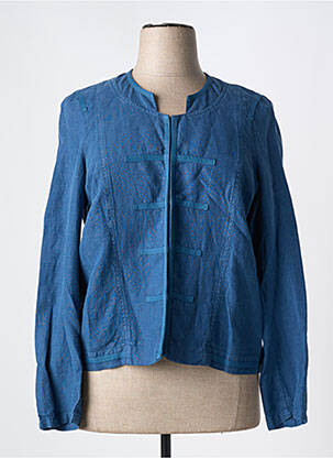 Veste casual col rond bleu MERI & ESCA femme