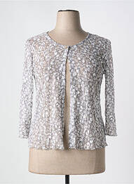 Gilet manches longues manches 3/4 gris TELMAIL femme