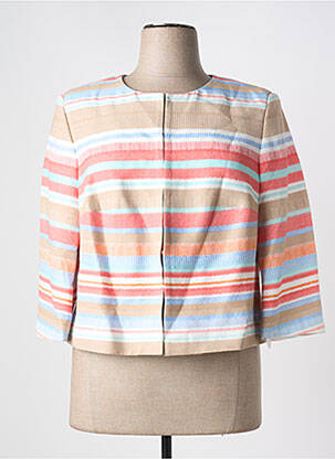 Veste casual epaulette beige ROFA FASHION GROUP femme