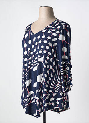 Tunique manches longues bleu MARBLE pour femme