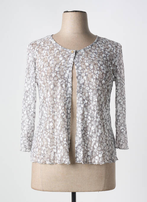 Gilet manches longues gris TELMAIL pour femme