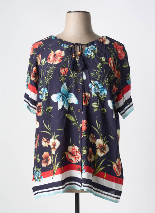 Tunique manches courtes bleu FRED SABATIER pour femme