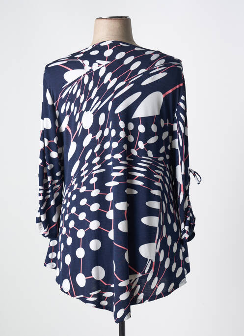 Tunique manches longues bleu MARBLE pour femme