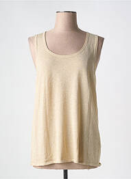 Débardeur coupe droite sans manche beige JULIE GUERLANDE femme