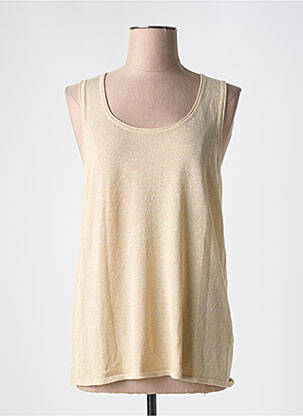 Débardeur coupe droite sans manche beige JULIE GUERLANDE femme