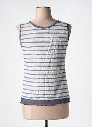Débardeur coupe cintrée sans manche bleu MERI & ESCA femme