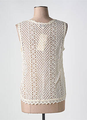 Gilet sans manche coupe cintrée blanc ISHWAR femme