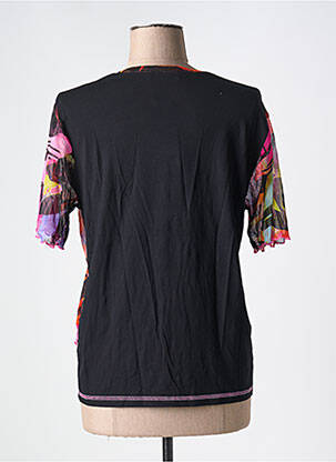 Top tissage jersey manches courtes noir GRIFFON femme