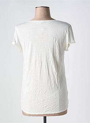 T-shirt sérigraphie floquée manches courtes blanc SURKANA femme
