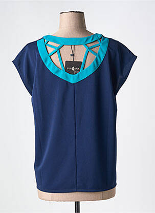T-shirt coupe droite manches courtes bleu SURKANA femme