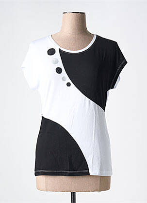T-shirt stretch manches courtes blanc JEAN DELFIN femme