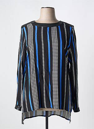 Blouse col rond manches longues bleu FRED SABATIER femme