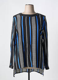 Blouse col rond manches longues bleu FRED SABATIER femme
