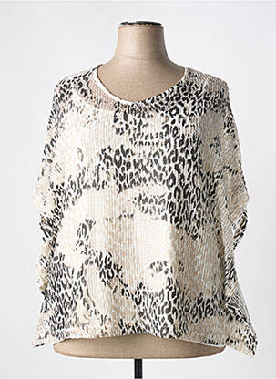 T-shirt imprimé fantaisie manches courtes beige MERI & ESCA femme