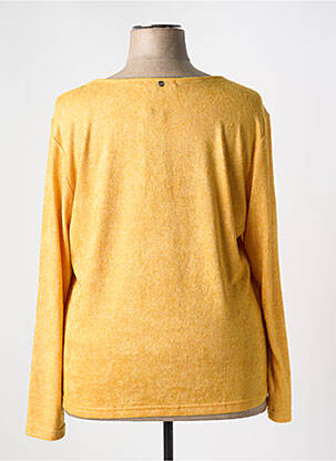 Pull coupe droite manches longues jaune FRED SABATIER femme