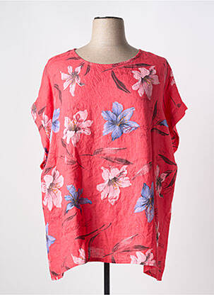 Blouse rouge COULEURS DU TEMPS pour femme