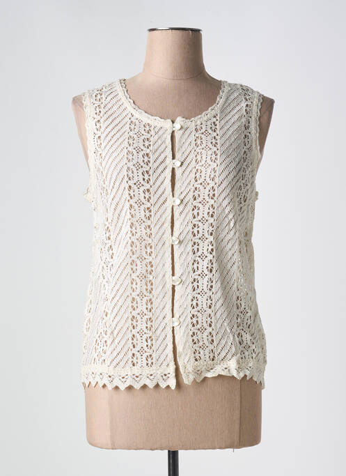 Gilet sans manche blanc ISHWAR pour femme