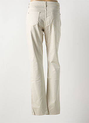 Pantalon slim tissage popeline taille normale beige COWEST femme