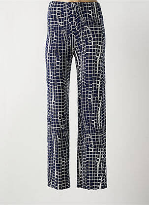 Pantalon droit stretch taille normale bleu MARBLE femme