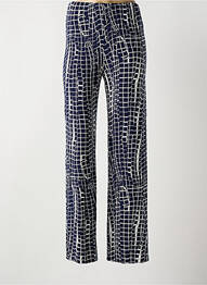 Pantalon droit stretch taille normale bleu MARBLE femme