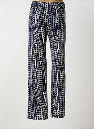 Pantalon droit stretch taille normale bleu MARBLE femme