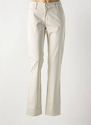 Pantalon slim tissage popeline taille normale beige COWEST femme