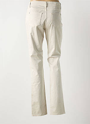 Pantalon slim tissage popeline taille normale beige COWEST femme
