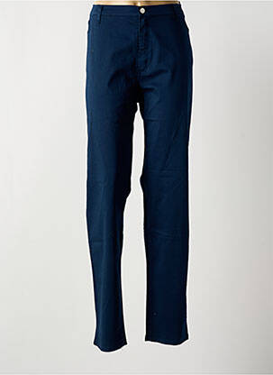 Pantalon slim tissage popeline taille normale bleu COWEST femme