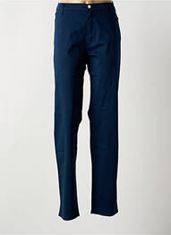 Pantalon slim tissage popeline taille normale bleu COWEST femme