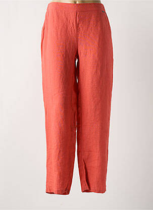 Pantalon droit taille élastique taille normale orange AGATHE & LOUISE femme