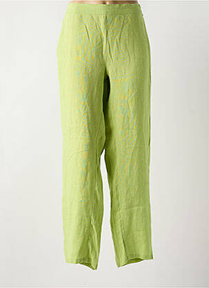 Pantalon droit taille élastique taille normale vert AGATHE & LOUISE femme